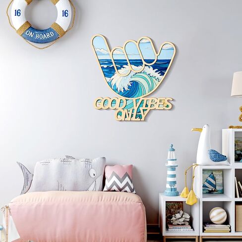 Bnesi Wooden Hawaiian Decor Surfer Hand Surfer Decor Decor Cool Surf Board Decor Decor Beach Room Decor in Kuwait