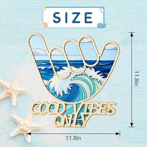 Bnesi Wooden Hawaiian Decor Surfer Hand Surfer Decor Decor Cool Surf Board Decor Decor Beach Room Decor in Kuwait