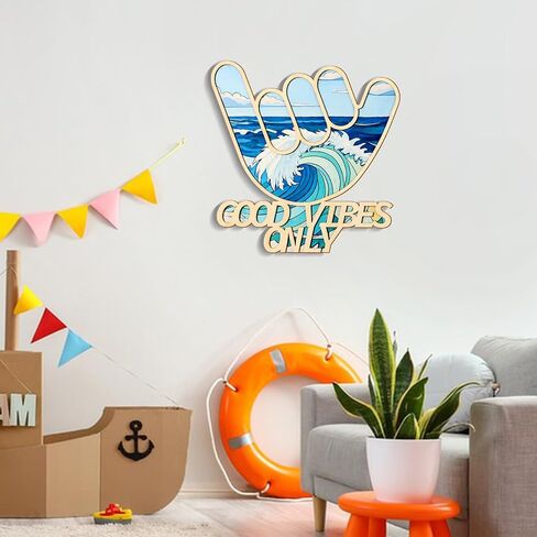 Bnesi Wooden Hawaiian Decor Surfer Hand Surfer Decor Decor Cool Surf Board Decor Decor Beach Room Decor in Kuwait