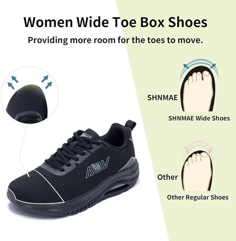 Women's Wide Toe Box Arch Support Walking Shoes Plantar Fasciitis Orthotic Air Tennis Sneakers in Saudi Arabia