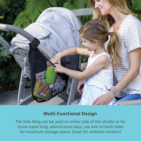 J.L. Childress Cool 'N Cargo Stroller and Wagon Cooler and Organizer - Universal Fit - Insulated - Attaches to Strollers, Wagons, Walkers and Wheelchairs - Large Capacity - Black in Saudi Arabia