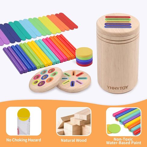 Montessori Toys for 2 3 4 Years Old, 3 in 1 Educational Sensory Color Sorting Toys for Toddlers 1-3, Fine Motor Skills Preschool Learning Activities, 2 3 4 Year Old Girls Boys Birthday Gifts in Saudi Arabia