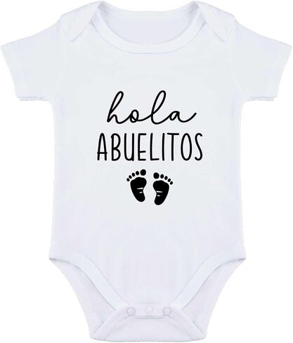 Hola Abuelitos Pregnancy Announcement Baby Bodysuit You're Going to be Grandparents Infant Romper in Kuwait