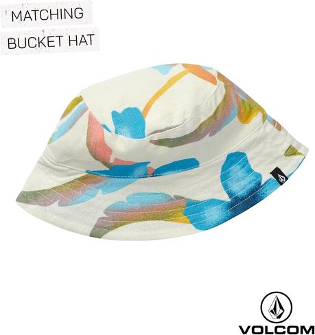Volcom Baby Boys 'Romper - Button Down Collared Infant Playsuit مع قبعة دلو مطابقة للأولاد (أحجام الرضع: 0-24 شهرًا) in Saudi Arabia
