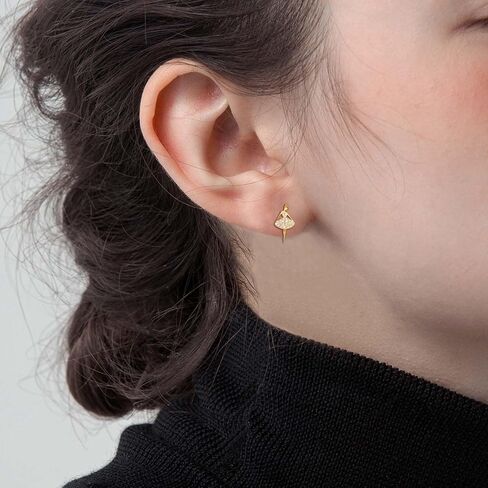 Ballerina Ballet Earrings for Women - Sterling Silver Hypoallergenic Cubic Zirconia Ballet Stud Earrings for Sensitive Ears Dance Recital Gifts for Dancer Her for Birthday Christmas in Saudi Arabia