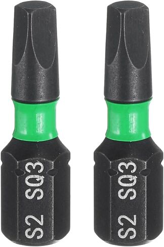 Harfington 2pcs SQ4 Square Square Bit 1/4 "Hex Shank 25mm/1" Magnetic 4 Point Head St Hex Bits S2 S2 STEL in Saudi Arabia