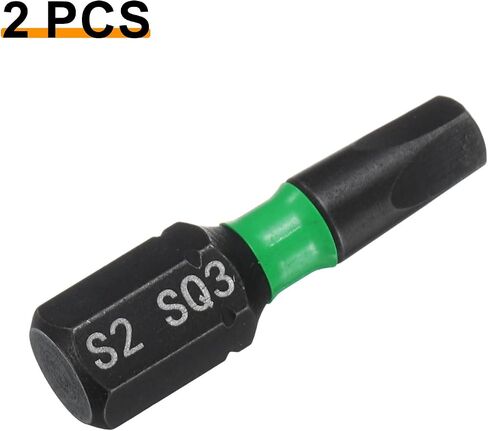 Harfington 2pcs SQ4 Square Square Bit 1/4 "Hex Shank 25mm/1" Magnetic 4 Point Head St Hex Bits S2 S2 STEL in Saudi Arabia