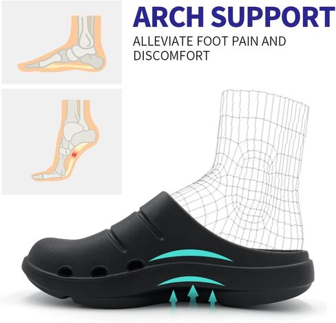 Amoji للجنسين دعم القوس Revory Slide Sandals عظظة العظام دش الاستحمام الرياضي XLS1556 in Kuwait