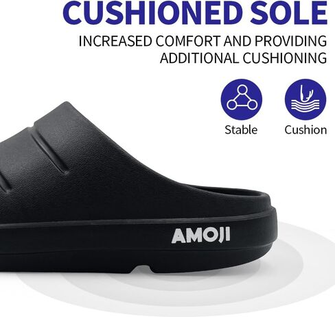 Amoji للجنسين دعم القوس Revory Slide Sandals عظظة العظام دش الاستحمام الرياضي XLS1556 in Kuwait