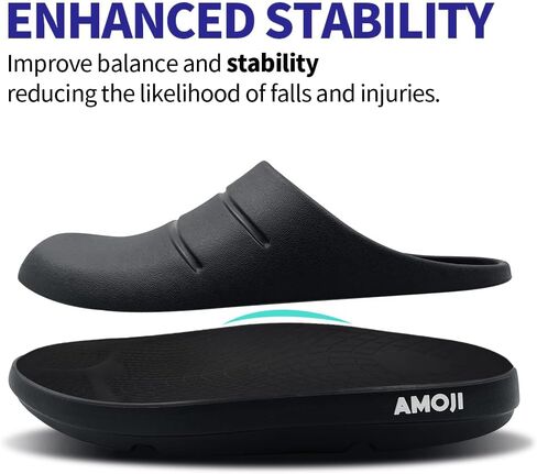 Amoji للجنسين دعم القوس Revory Slide Sandals عظظة العظام دش الاستحمام الرياضي XLS1556 in Kuwait