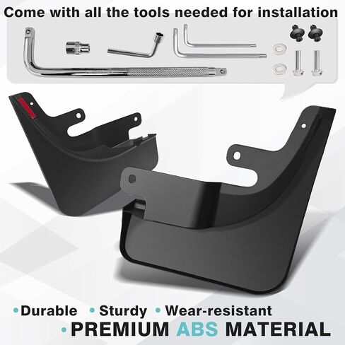 BestEvMod Mud Flaps Splash Guards Compatible with Rivian R1T 2022 2023 2024 Accessories Splash Fender Winter Vehicle Sediment Dirt Protection Set of 4 No Need to Drill Holes in Kuwait