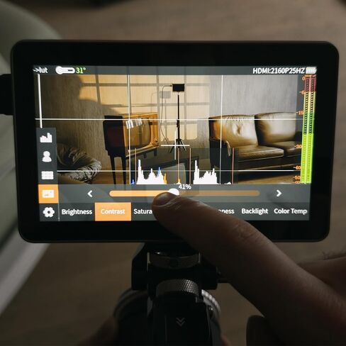 Camera Field Monitor，VILTROX DX-3 6inch Kit 2000nit HD 1920x1080 IPS Touch Screen with 3D LUT Touch Screen 4K HDMI Camcorder DSLR Cameras Video Monitors with Sunshade Hood/np-f550 Battery in Saudi Arabia