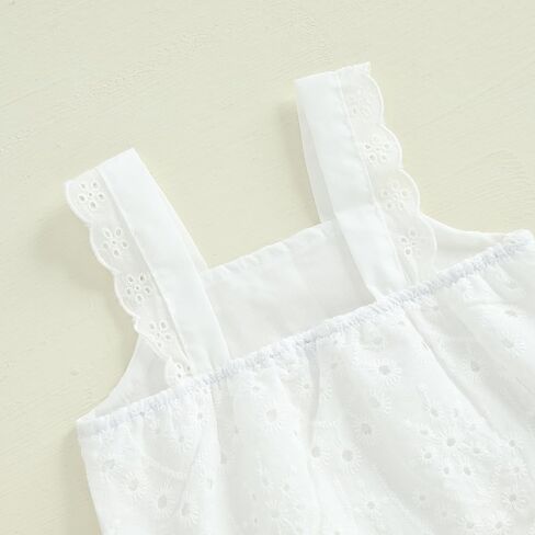 Toddler Baby Girl Outfit Summer Sleeveless Lace Hollow Out Crop Tank Tops Plaid Wide Leg Pants Set 2PCS Clothes in Saudi Arabia