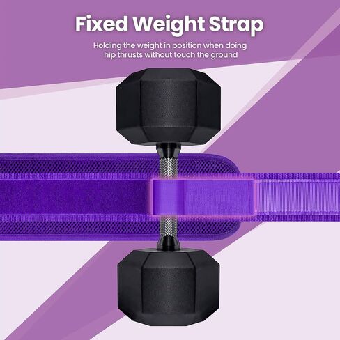 Hip Thrust Belt, Balency Hip Thrust Belt for Dumbbells Heavy, Booty Belt for Hip Thrust, Slip-Resistant Padding Hip Thrust Belt for Gym or Home Workouts, Hip Thrust Band for Dumbbell Kettlebell Plate in Saudi Arabia