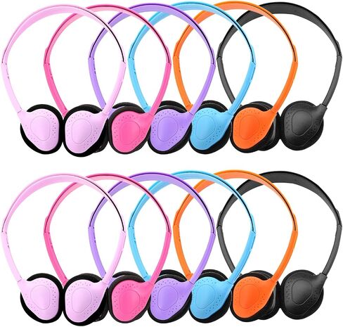 30 Pack Classroom Headphones for Kids, Bulk Headphones for Classroom Wired Over The Ear Headphones Adjustable with 3.5 mm Jack for School Library Student Children in Saudi Arabia