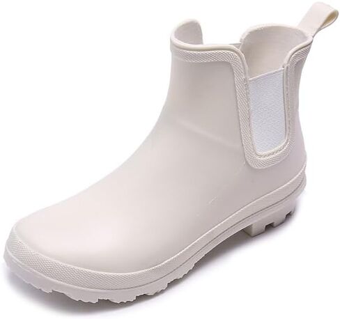 Harssidanzar Womens Short Rain Boots Waterproof Garden Shoes Anti-Slipping Ankle Rain Boots for Outdoor HL215US in Saudi Arabia