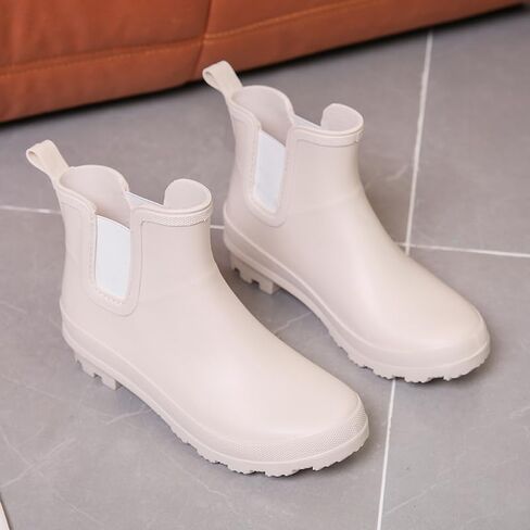 Harssidanzar Womens Short Rain Boots Waterproof Garden Shoes Anti-Slipping Ankle Rain Boots for Outdoor HL215US in Saudi Arabia