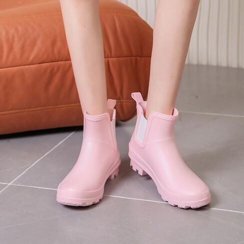 Harssidanzar Womens Short Rain Boots Shoes Garden Garden أحذية مضادة للانزلاق في الكاحل من أجل HL215US في الهواء الطلق in Kuwait