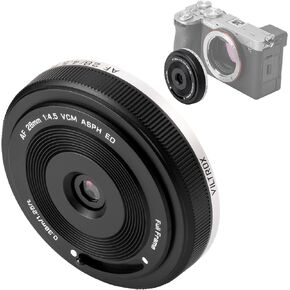 عدسة Viltrox AF 28mm F4.5 Fe for Sony E-Mount ، AF 28/4.5 عدسة الإطار الكامل للضبط التلقائي Sony ، وعدسة ذات زاوية عريضة للغاية مع عناصر غير متوفرة و ED ، مثالية لتصوير الشوارع