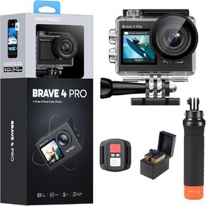 AKASO Brave 4 Pro Action Camera with Waterproof Floating Hand Grip