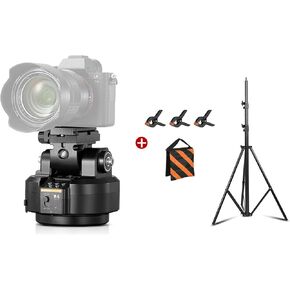Soonpho M6 Auto Face Tracking Motorized Rotating Panoramic Tripod Head & Aluminum Light Stand 9.8 Feet/3m