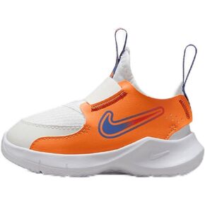 Nike Flex Runner 3 Baby/Toddler Shoes (FN1478-101, White/Total Orange/Team Orange/Astronomy Blue) Size 6