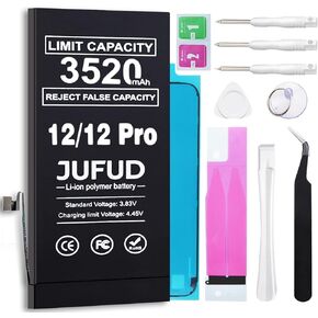 [Reject False Capacity] 2600mAh Replacement Battery for iPhone 6S，[New Version] 0-Cycle Lithium Polymer Batteries (Models:A1633 A1688 A1700) Complete Repair Tool Kit and Instructions.