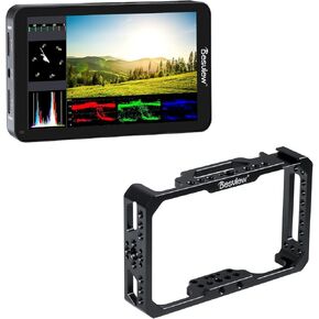 Desview R6 Camera Field Monitor + Aluminum Alloy Monitor Cage 5.5 inch (Bundle)