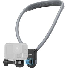 SMALLRIG Magnetic Neck Mount for Action Camera, Quick Release One-Click Button & Ergonomic Design, for GoPro Hero 12/11/10/9, for DJI Action 4/5, for Insta360 Ace Pro 2-5126