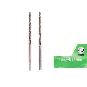 1 Count 5/32" x 3 11/32" (4 x 85mm) Adjustable Countersink Drill Bit - Straight Shank, 2 Flutes, High Speed Steel, For Wood