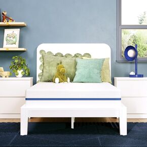 Nectar Kids Twin Twin 8 " - تصميم ثنائي الجوانب للأطفال الذين ينموون - غطاء التبريد القابل للغسل في الآلة - رغوة الذاكرة لتخفيف الضغط - خالية من الألياف الزجاجية - 365 ليلة.