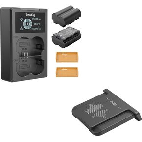 Bundle: SmallRig NP-W235 Camera Battery Charger Set and SmallRig Hot Shoe Cover