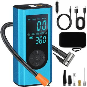 Tire Inflator Portable Air Compressor - 20000mAh Cordless Air Pump, 2X Faster 150 PSI Car Tire Digital Pressure Gauge with LED Light for Car Motorcycle Bicycle Balls Balloons, BGTEC