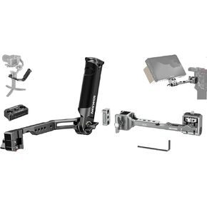 NEEWER RS4 RS3 Adjustable Gimbal Sling Handle Grip with NATO Rail, Compatible with DJI RS4 RS4 Pro RS3 RS3 Pro RS3 Mini RS2 RSC2 Ronin-S Ronin-SC, GA021 NATO Monitor Mount for RS Gimbal Included