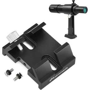 Astromania 6x30 Finder Scope, Black - Bundle with - Schmidt-Cassegrain Finder Scope Base