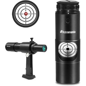 Astromania 6x30 Finder Scope, Black - Bundle with - Alignment 1.25" Next Generation Laser Collimator