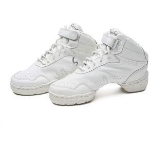 Skazz by Sansha Women's Dance Studio Exercise Sneakers Leather TPR Split-Sole Boomerang (US 10.5 / Skazz 11 M), White