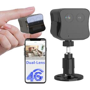 No WiFI Security Camera, Cellular Security Camera Indoor, 4G LTE Surveillance Cam for Home, Not Support WiFi, Smart Human Detection, 20 Day Standby Battery Life, Auto Night Vision, Built-in SIM Card
