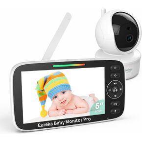 Monitor Pro 5" HD | 355° Pan-Tilt & 4X Zoom Camera | FHSS Secure Connection | 22hr VOX Mode | Smart Night Vision | No WiFi Needed