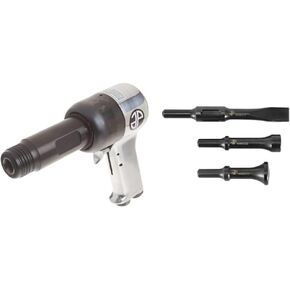 Astro Pneumatic Tool 4980 0.498" Shank Super Duty Air Hammer/Riveter & 49803 3-Piece Chisel & Hammer Bit Set .498 Shank