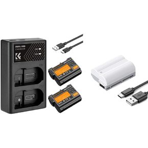 EN-EL15 Battery Charger Set and USB-C 2600mAh EN-EL15C Battery