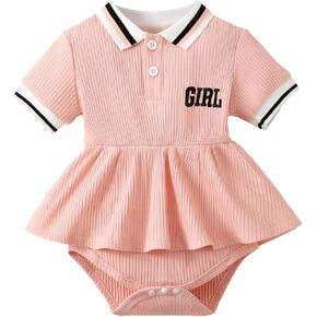 Mioglrie Baby Girl Clothes Newborn Baby Girl Outfit Infant Baby Clothes for Girls Summer Romper with Headband Clothing Set