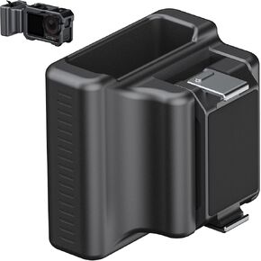 Mini Side Handle for DJI Osmo Action 5 Pro,4,3 Cage – Super Lightweight Aluminum Alloy with Battery Organizer, Magnetic Adapter for Quick Installation