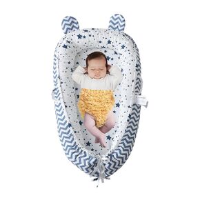 Snuggle Nest Baby Lounger 0-24 Months, Portable Infant Sleeper, 100% Cotton Co-Sleeper for Newborn, Cozy Breathable Baby Girl Infant Lounger