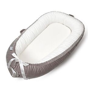 Baby Lounger, Ultra Breathable Soft Cotton Perfect for Tummy Time, Portable & Adjustable Infant Floor Seat for Traveling | Newborn Shower Gift(Little Crown)
