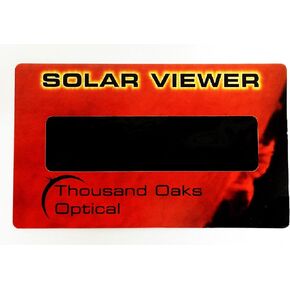 Thousand Oaks Optical Solar Eclipse Viewer - Silver Black Polymer, Functional, Enhancing Filter Effect