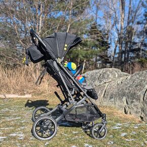 BabyCruiser Double Stroller with Universal Stroller Organizer - Compact, Side-by-Side Design with Essential Accessories for Parents