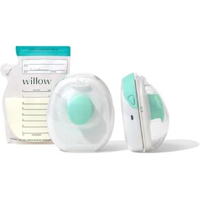 Willow - Go Double Hands Free Breast Pump w/Milk Storage Bags for Freezer and Fridge