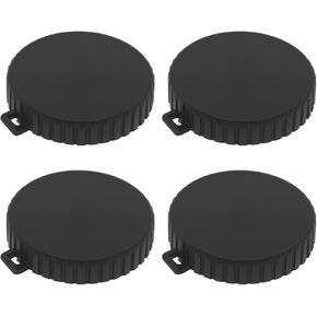 4Pcs Camera Lens Cap Silicone Protective Case Dust Cover Protection Cap Compatible with Osmo Action 5pro 4 3 Black 3.5x3.9x0.7cm