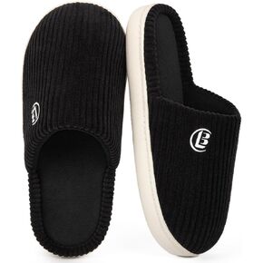 LongBay Women's Corduroy Slippers Cozy Memory Foam Slip On House Shose Indoor Outdoor in Kuwait